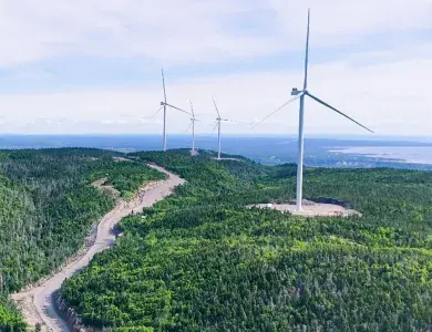 Parc éolien Apuiat vu du ciel