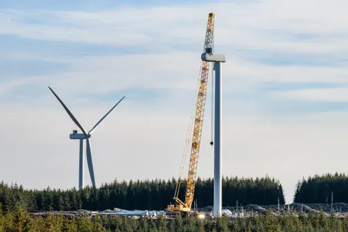 Limekiln Wind Farm construction site, Scotland