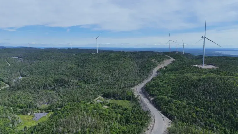 Vue aérienne du parc éolien Apuiat