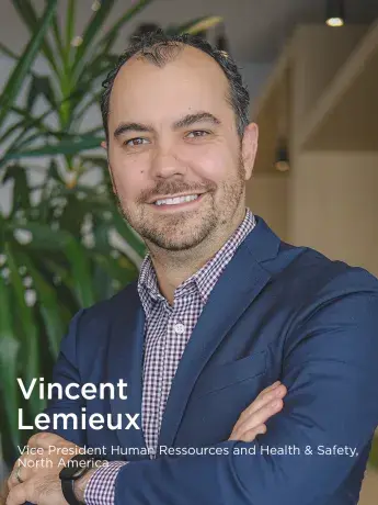 Vincent Lemieux VP HR and Health and Safety